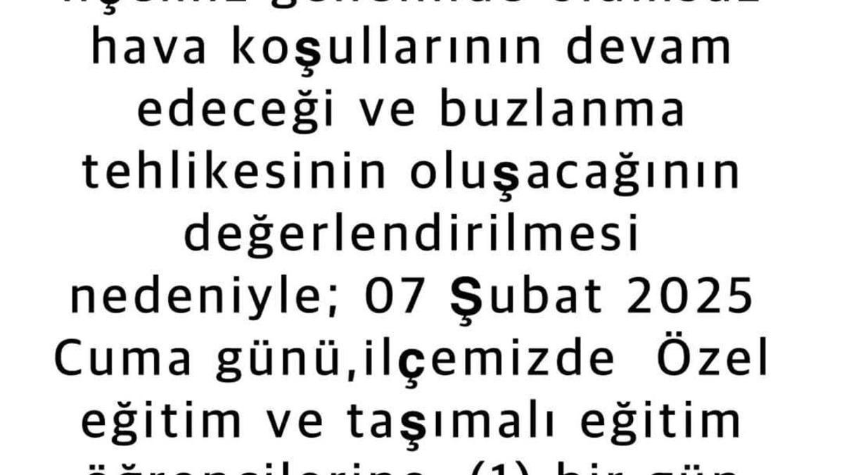 Orhaneli'de eğitime kar engeli