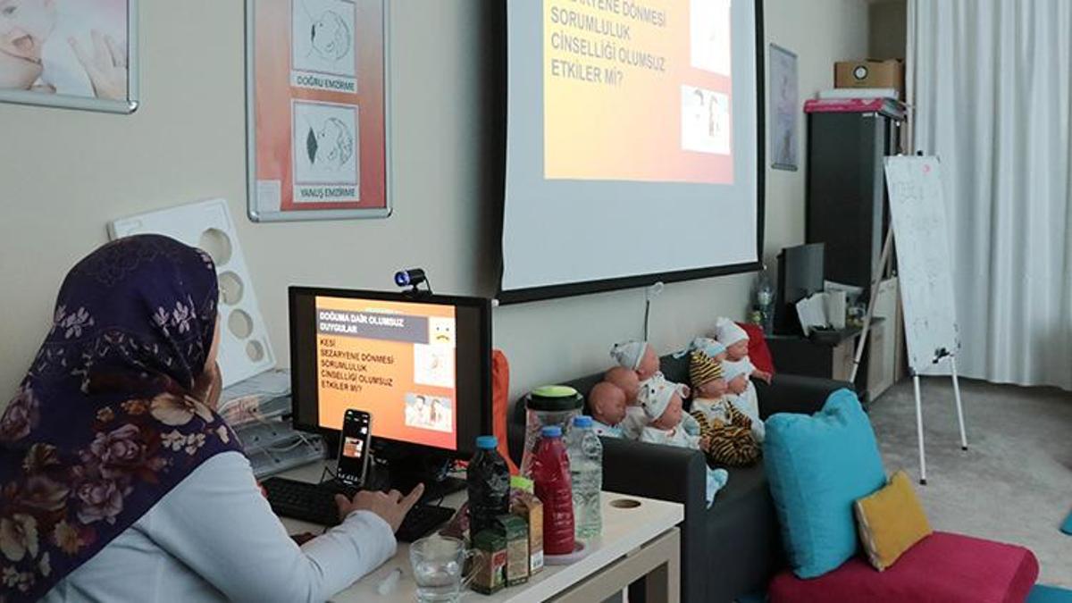 Kayseri'de bir ilk! Gurbetteki anne adayları uzaktan hem destek hem de eğitim alıyor