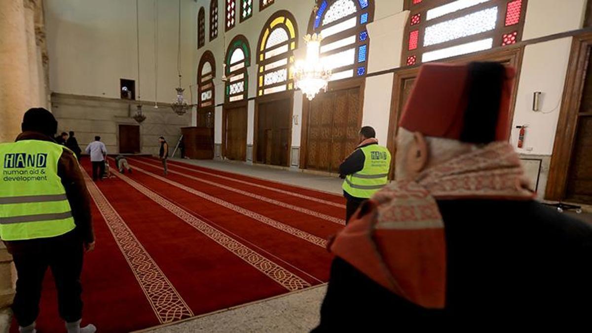 Şam'daki Emevi Camisi'nin halıları Gaziantep'ten gitti