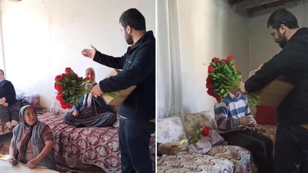 Adana'da imamdan gönüllere dokunan teravih çağrısı: Ev ev gezip gül dağıttı