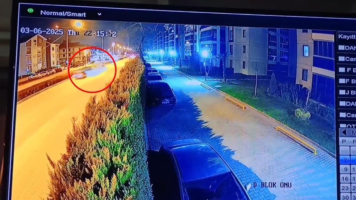 Ehliyetsiz sürücünün karşı şeride geçti, kaza anı kamerada
