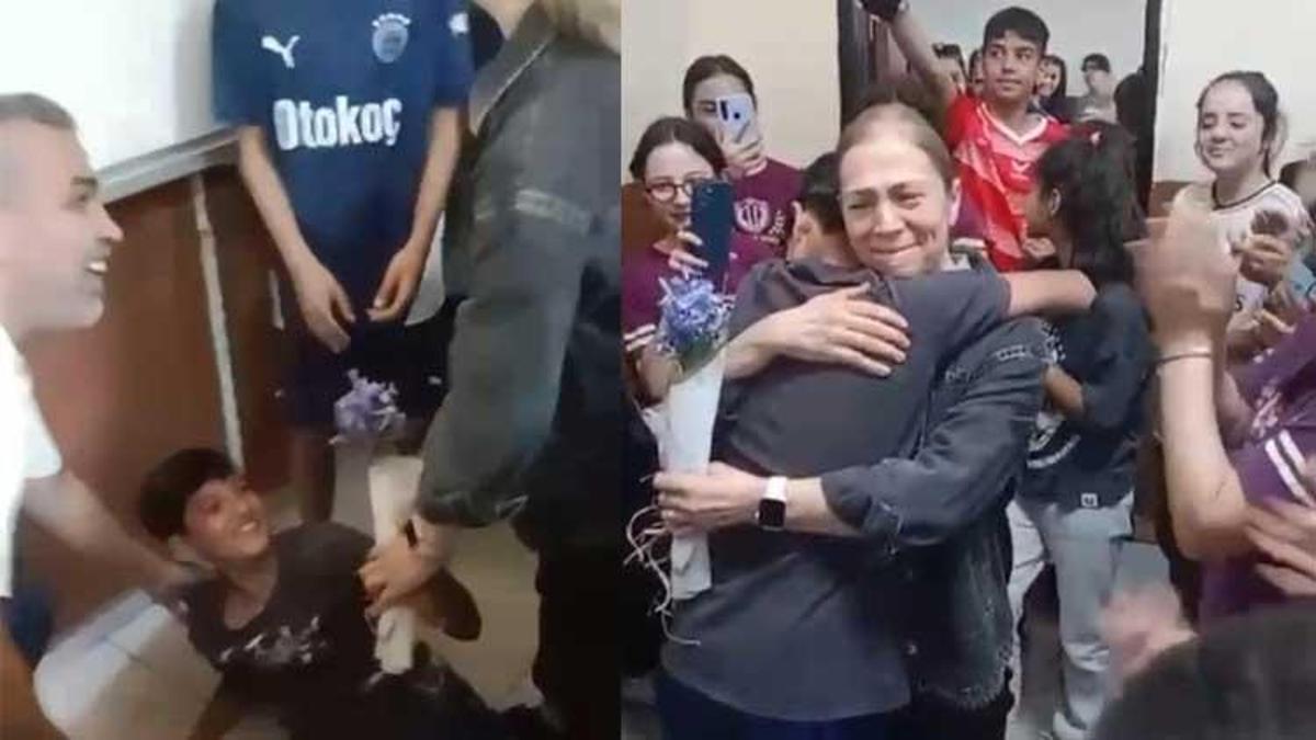 Öğretmene duygulandıran doğum günü sürprizi!