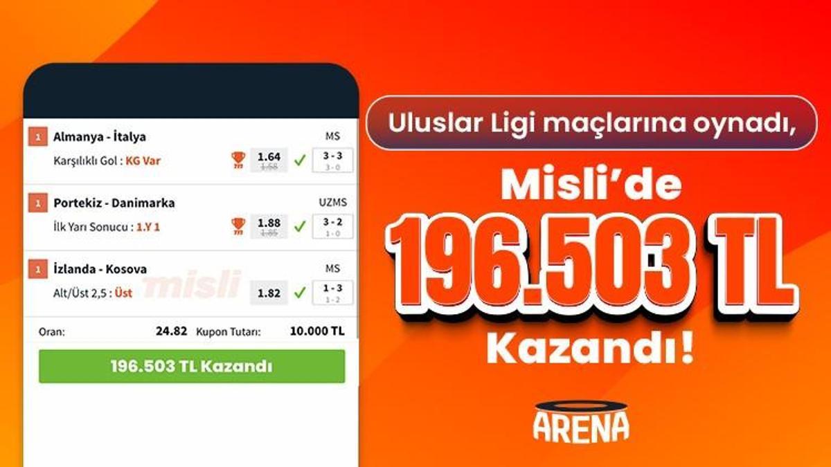 Uluslar Ligi maçlarına oynadı, Misli’de 196.503 TL kazandı!