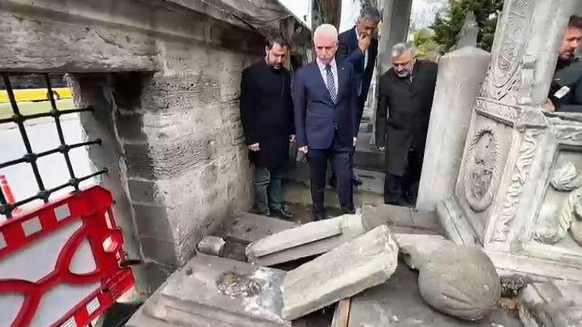 İstanbul Valisi Gül, gösterilerde zarar gören Şehzadebaşı Camisi'nde inlemede bulundu