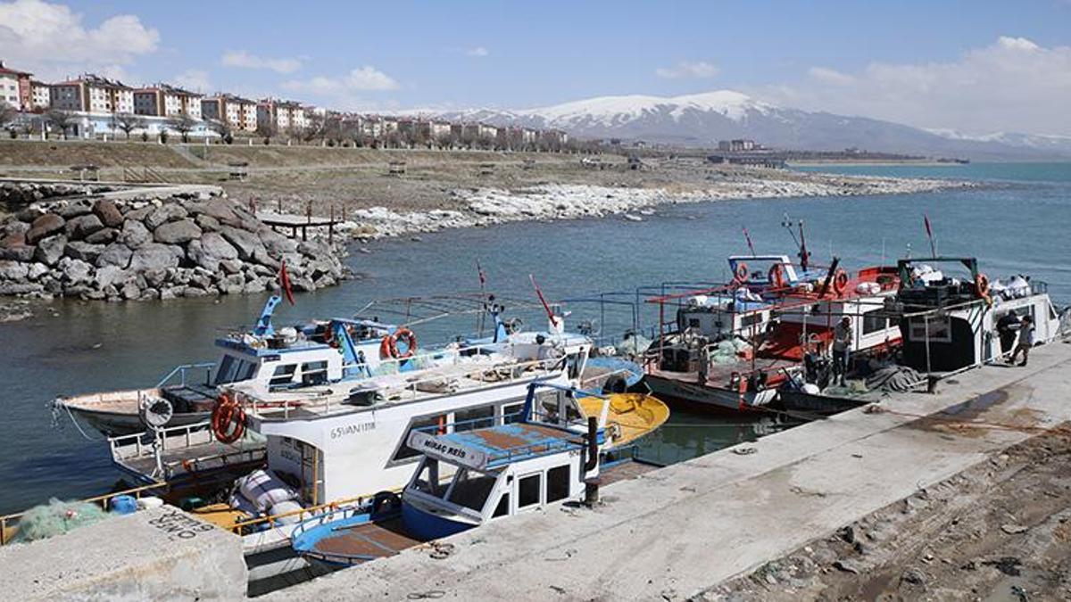 Van Gölü'nde sular çekildi, balıkçılar tedirgin! Tekneler limana giriş yapamıyor