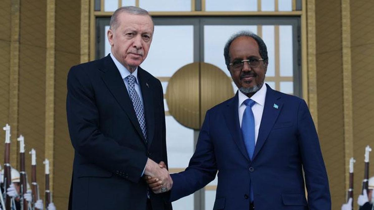 Cumhurbaşkanı Erdoğan, Somalili mevkidaşı Mahmud ile bir araya geldi