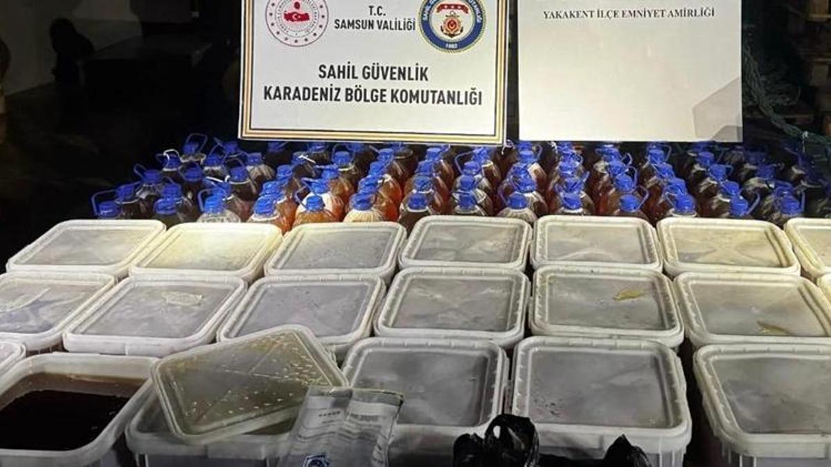 Balıkçı teknesinde 1,2 ton kaçak bal ele geçirildi