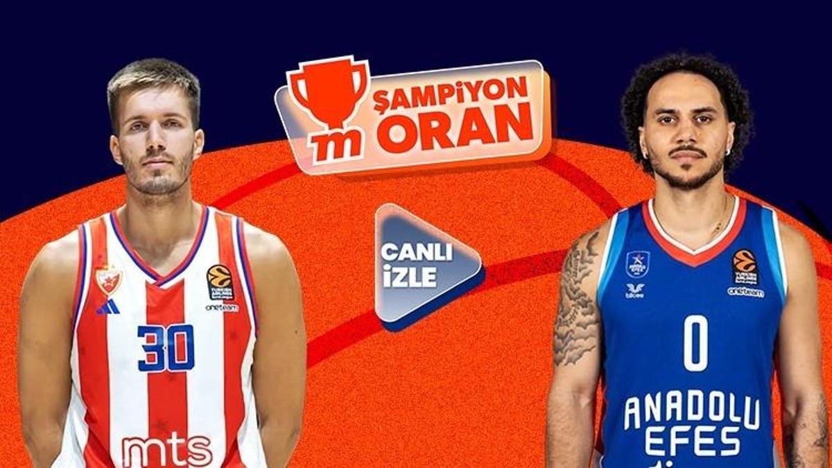 Anadolu Efes, EuroLeague'de Kızılyıldız'a konuk olacak! Maçın heyecanı canlı yayın ve Şampiyon Oranlar ile Misli'de
