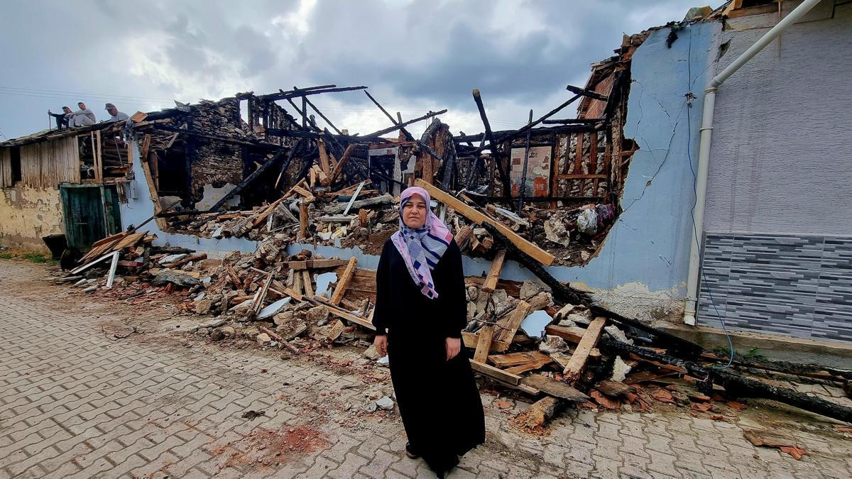 Evi yanan kadın: Evim 1 saat içinde yandı, bir şey yapamadık