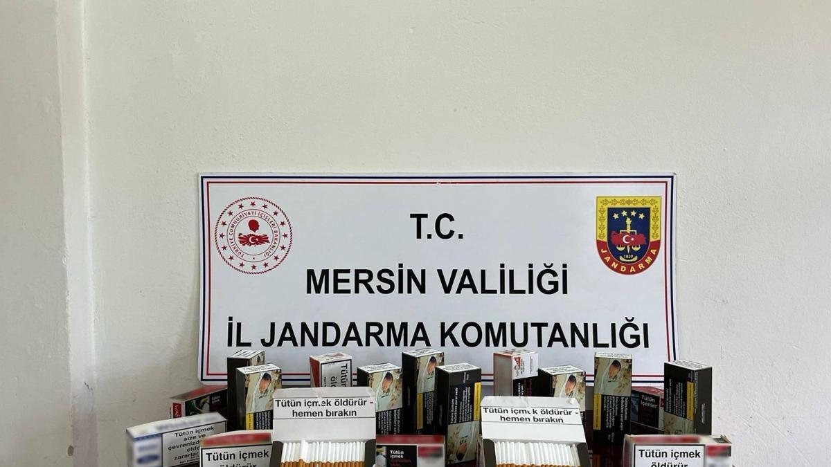 Çamlıyayla'da kaçak makaron operasyonu