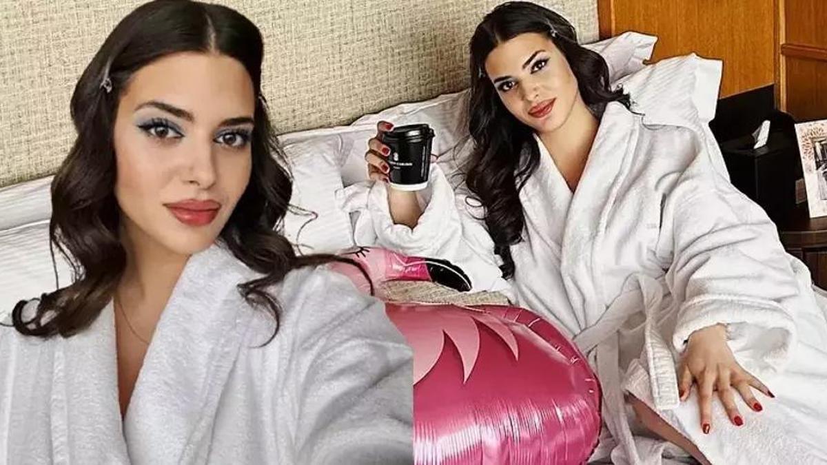 Sevgili kriterlerini açıklamıştı! Yatakta bornozlu pozları sosyal medyayı salladı