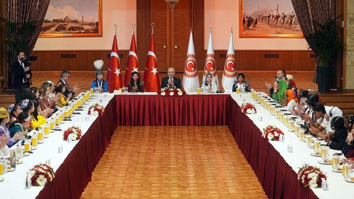 TBMM Başkanı Kurtulmuş, dünya çocuklarını kabul etti