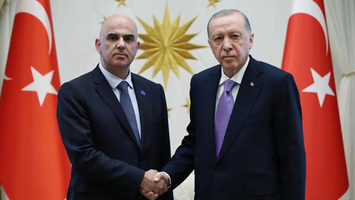 Cumhurbaşkanı Erdoğan, Alain Berset'i kabul etti