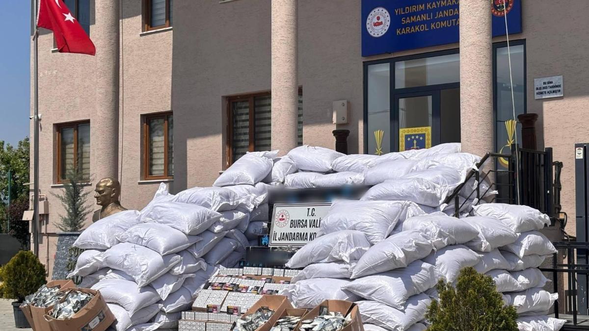 Bursa'da 2,3 milyon liralık kaçak tütün operasyonu