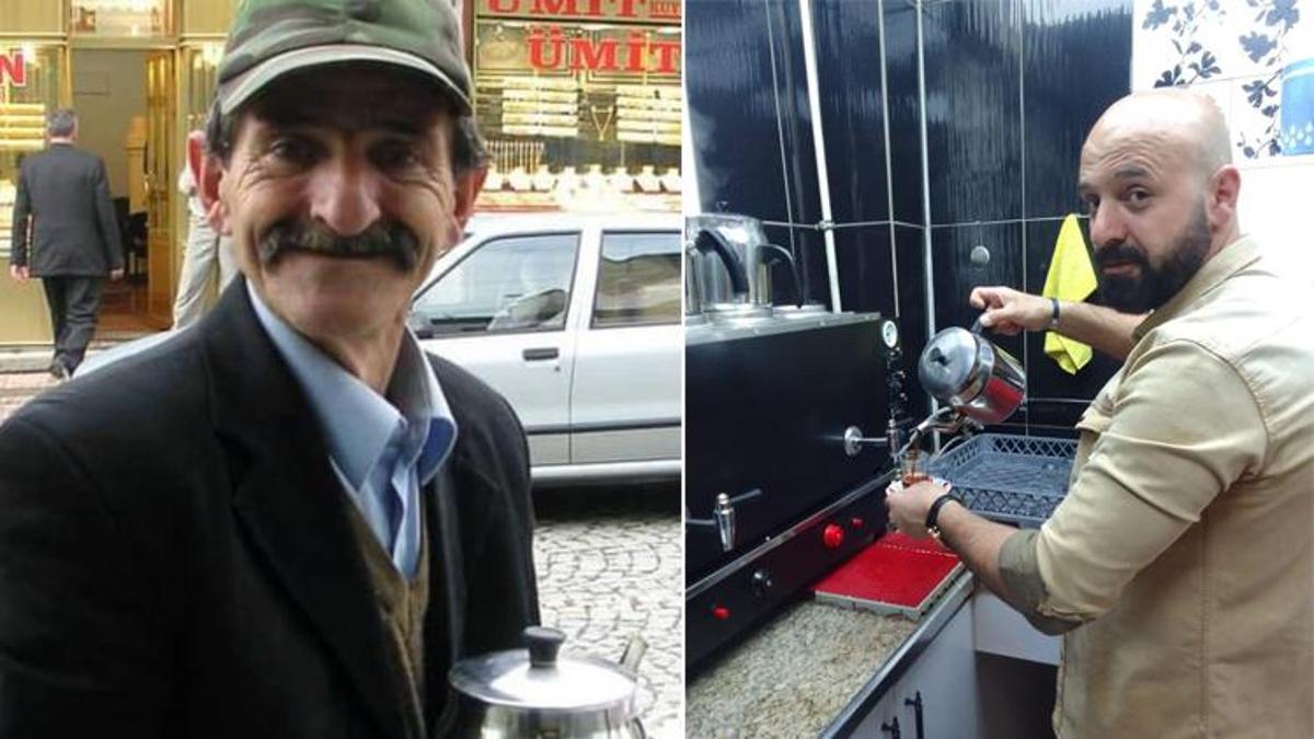Erzurum'da 45 yıllık çay ocağını 3 kuşak bir arada işletiyor