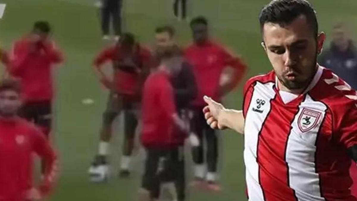 Samsunspor'da kriz! Emre Kılınç, Galatasaray iması yapılınca sahayı terk etti