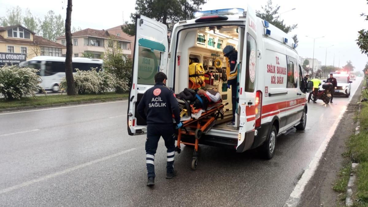 Çarşamba'da motosiklet kazası: Sürücü yaralandı