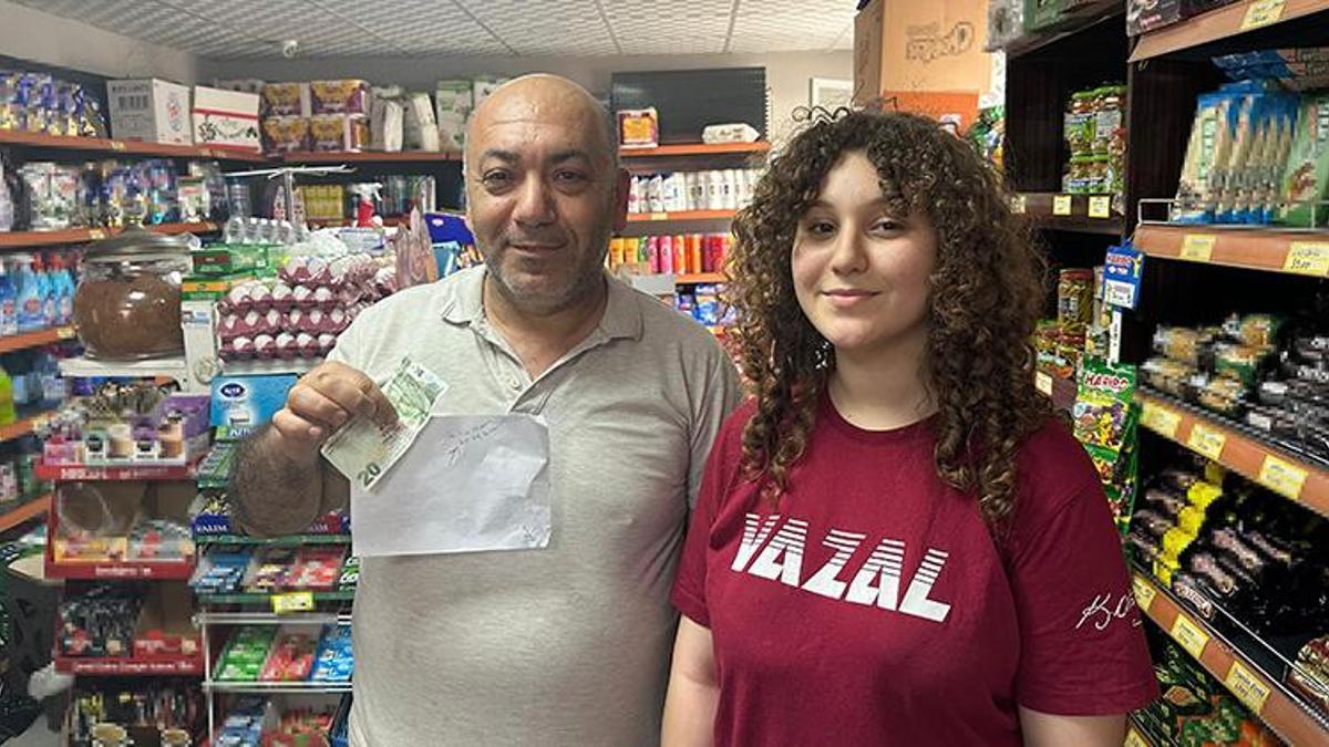 Adana'da su almak için girdiği markette kimseyi bulamayan genç kız örnek bir davranış sergiledi