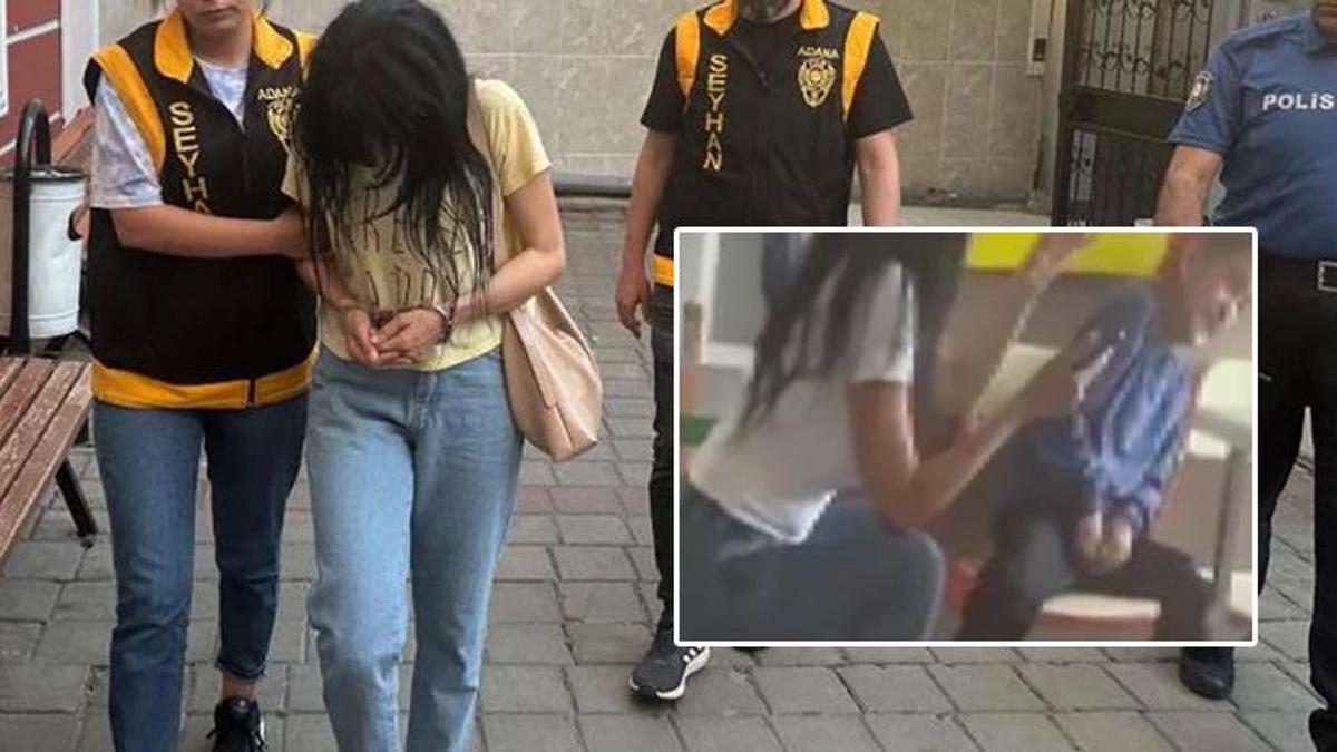 Adana'da okulda dayak rezaleti! Görüntüler ortaya çıktı, öğretmen gözaltına alındı