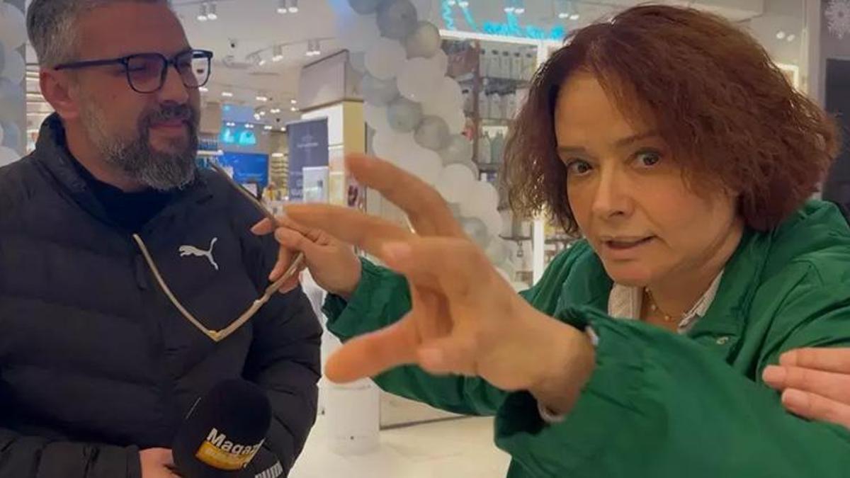 Müjde Ar kendisini görüntüleyen basın mensuplarına kızdı