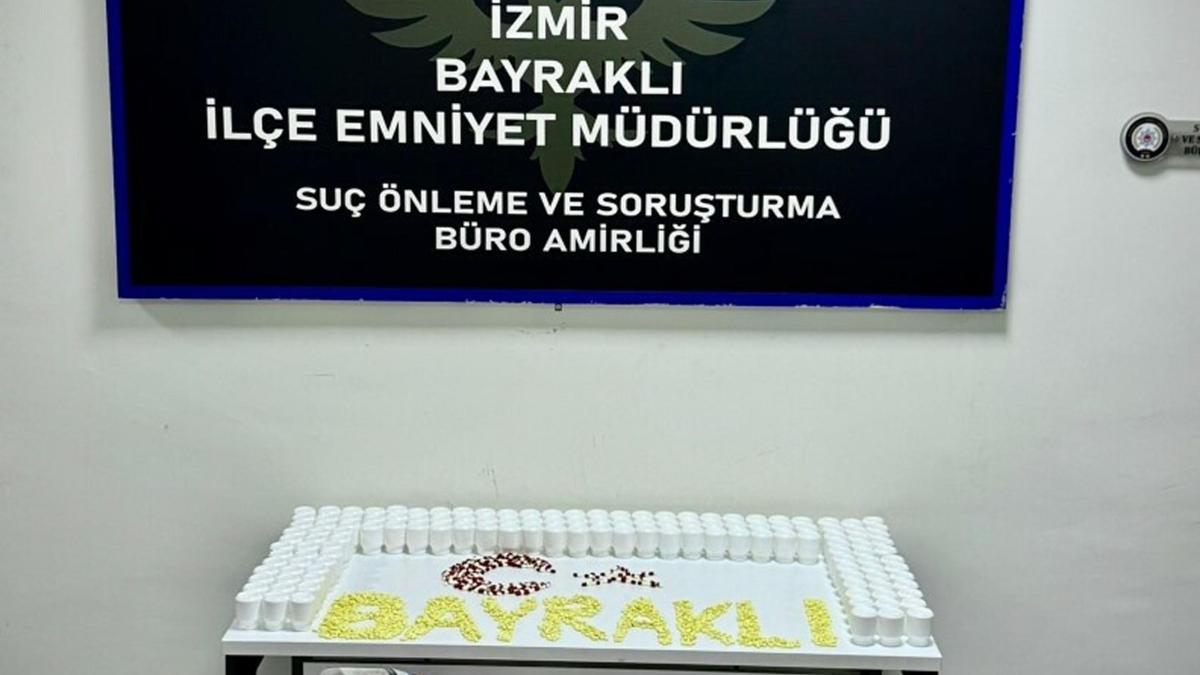 İzmir'de 53 bin sentetik ecza ele geçirildi; 1 gözaltı