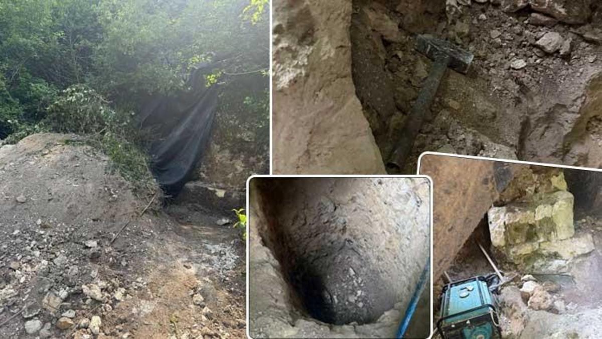 Çatalca ormanında buldular! Kaçak kazıda antik kemer ortaya çıktı, 4 gözaltı!