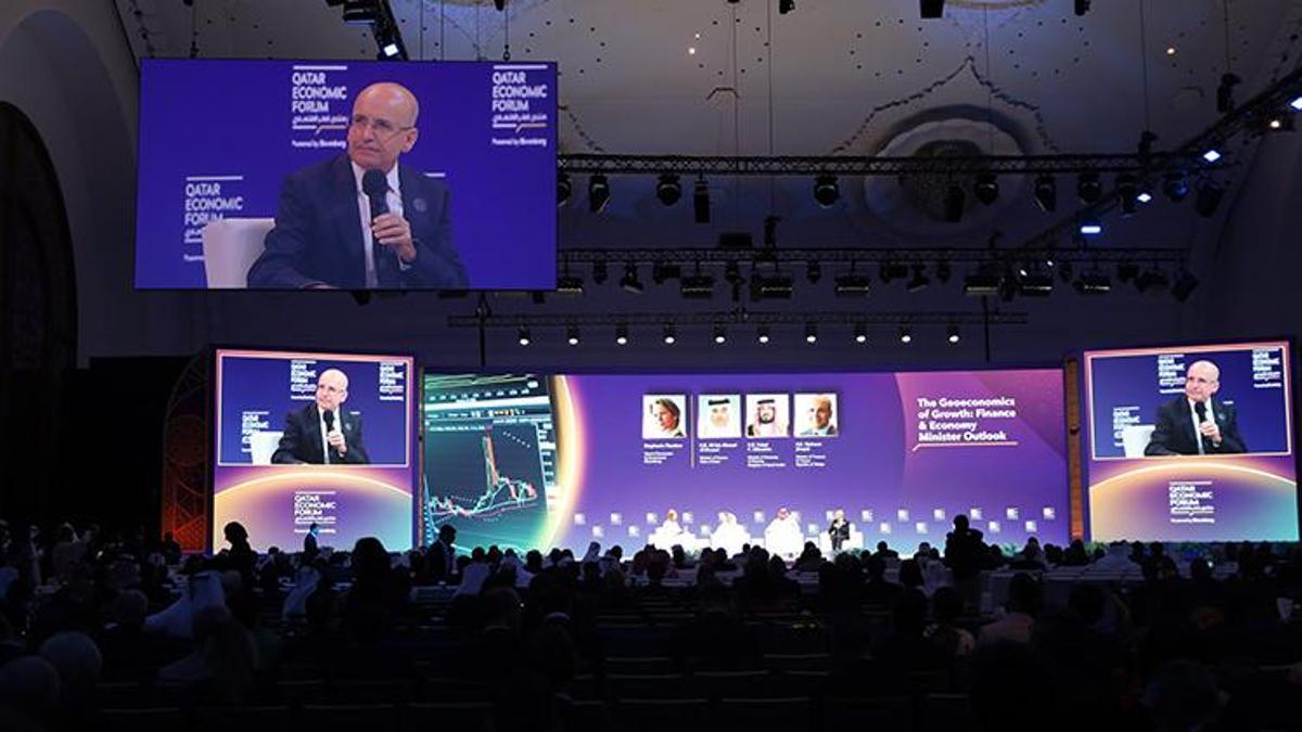 Bakanı Şimşek, Katar Ekonomi Forumu'nda: Türkiye'nin yükselmesi için kaldıraç olacak