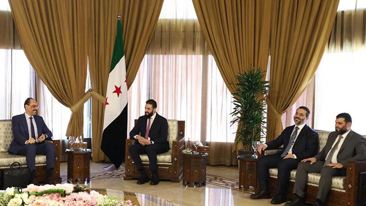 MİT Başkanı Kalın, Suriye Cumhurbaşkanı Ahmed Şara ile bir araya geldi