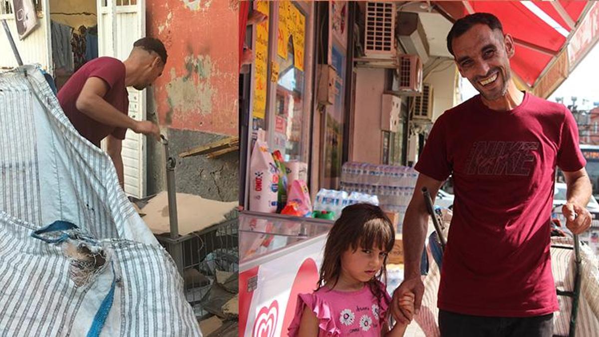 Adanalı vatandaş görmeyen gözlerine rağmen çalışıyor! Tedavi için yardım bekliyor