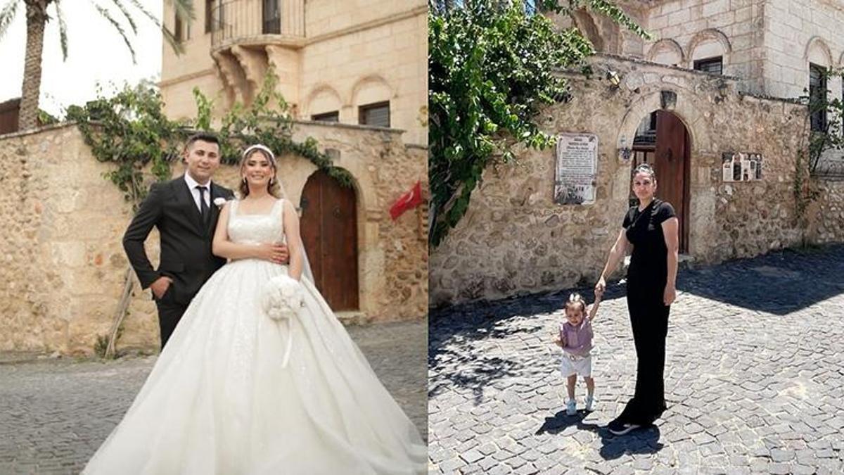 Adanalı şehidin eşi, düğün fotoğraflarını minik kızıyla çektirdi! 'Daha beraber 1 defa kutlayamamıştık canımın içi'