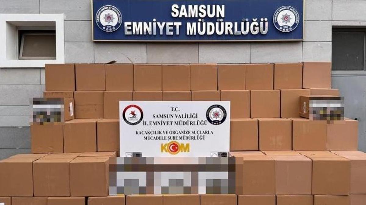 Samsun'da dev operasyon! Tam 2 milyon 862 bin adet ele geçirildi