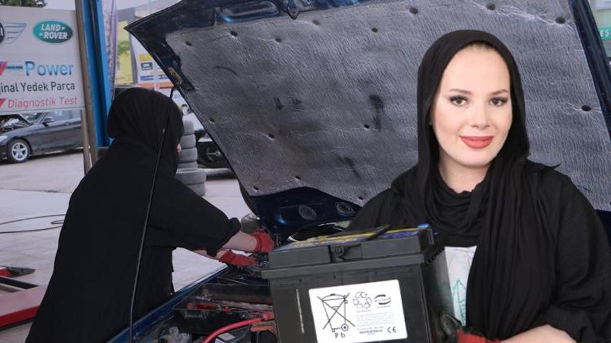 Makyözlüğü bıraktı, sanayide akü tamircisi oldu! Samsun'un yeni fenomeni "Aybüke Usta' 40 yıllık ustalara taş çıkarıyor