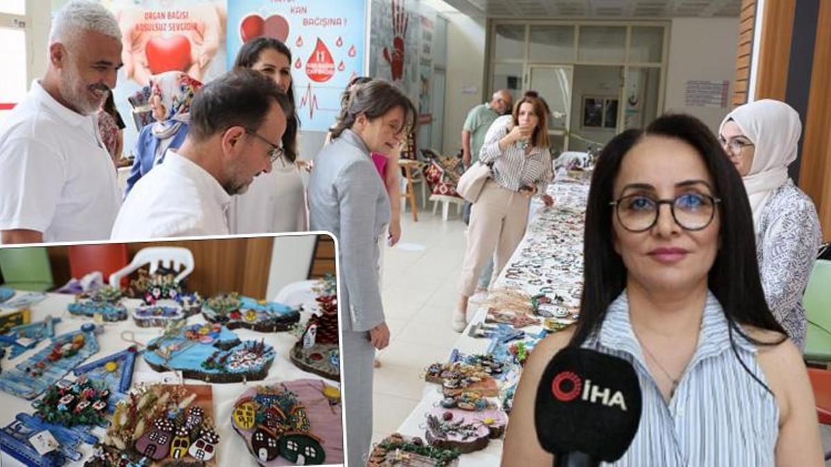 Kozan'da hastane koridorları sanat galerisine dönüştü: Tedavileri sanatla destekleniyor
