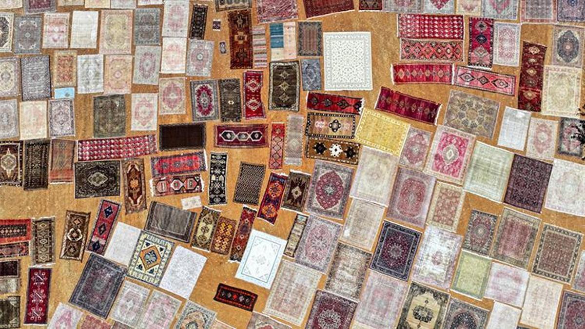 Antalya'da hasat bitti halılar serildi! 'Halı tarlaları' aylarca böyle kalacak