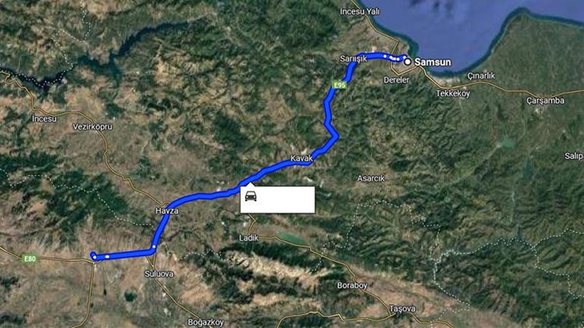 Samsun Merzifon arası kaç km? Kaç saat sürer?