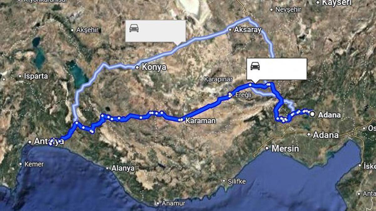 Adana Belek arası kaç km? Kaç saat sürer?