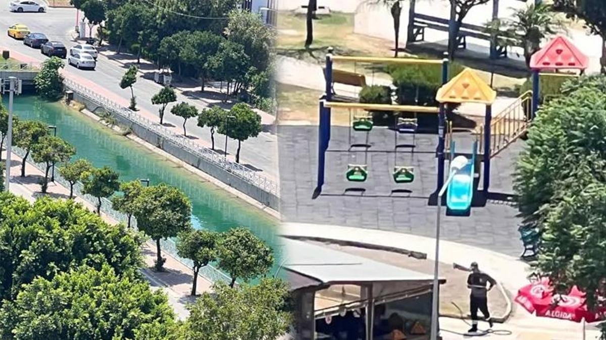 Adana'da termometreler 42 dereceyi gösterdi, park ve caddeler sessizliğe gömüldü