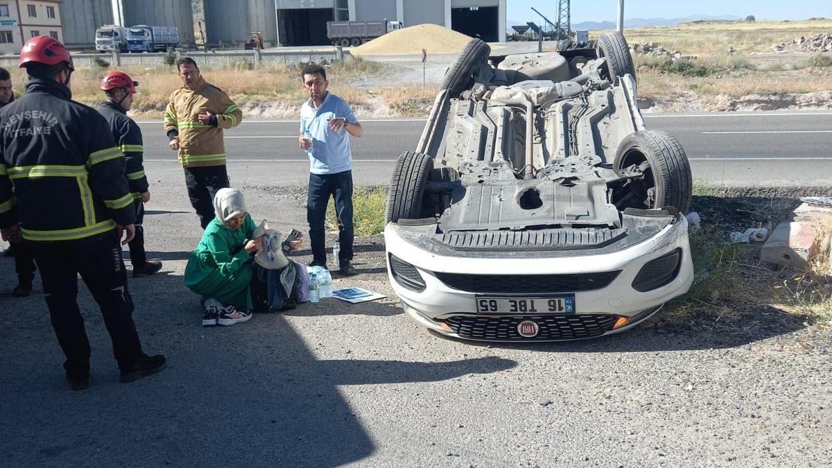 Nevşehir'de otomobil devrildi: 5 yaralı