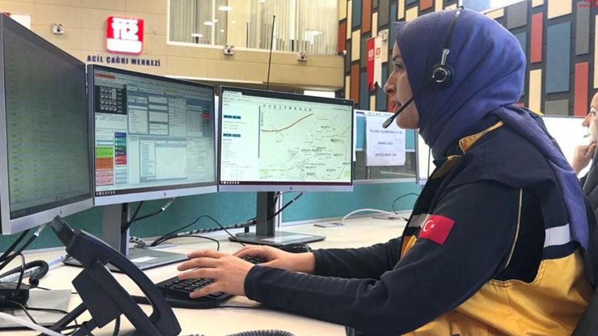 Osmaniye'de acil tıp teknisyeni telefonda hayat kurtardı; O anlar çağrı merkezinin kayıtlarına yansıdı