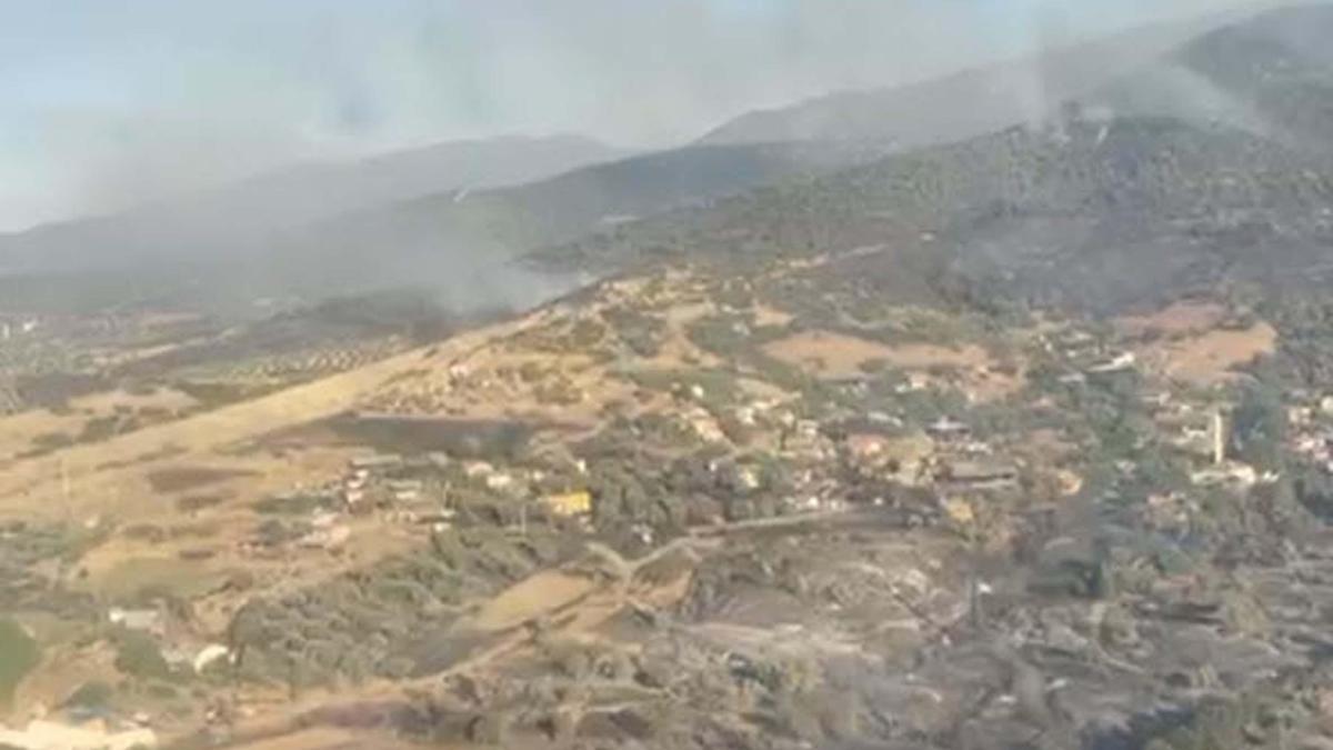 İzmir Ödemiş'teki orman yangını 3'üncü gününde