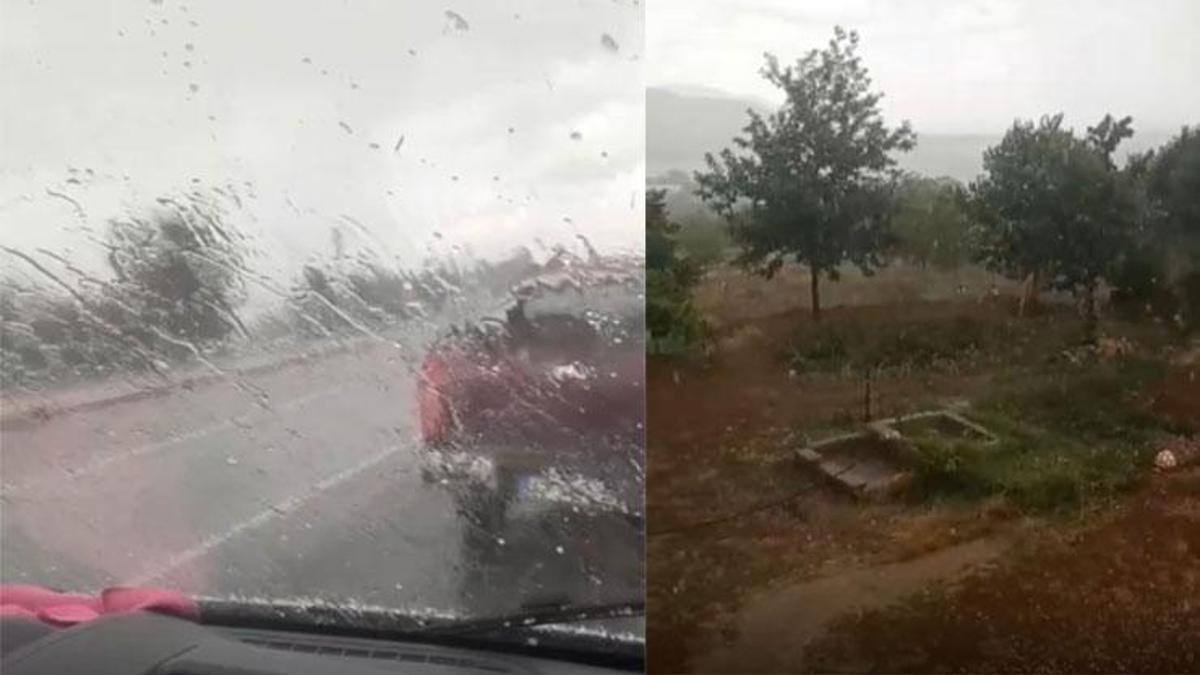 Elazığ’a kış geri geldi! Temmuz ayında dolu ve sağanak etkili oldu