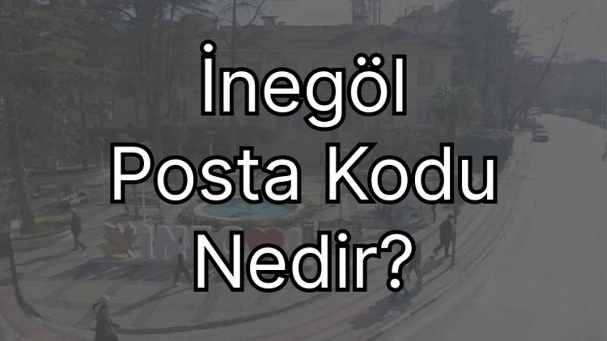 Bursa İnegöl Posta Kodu Nedir?