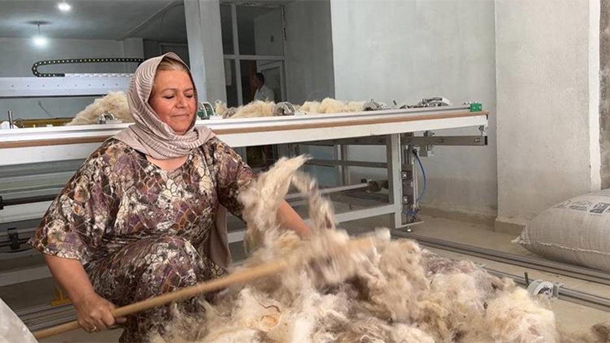 Çöpten topladığı yünlerle iÅŸ kurdu! Suruç'ta ilk ve tek, üretim noktası oldu