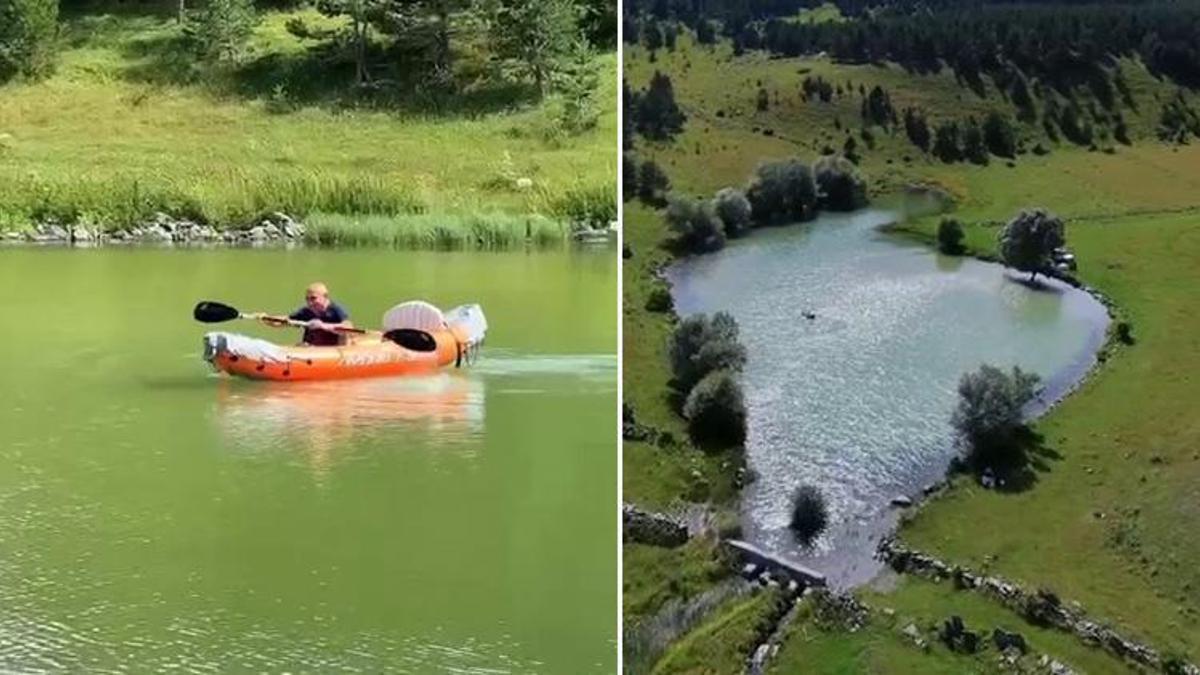 Ardahan'ın gizli cenneti Kızıl Göl, kano tutkunlarının yeni adresi oldu!