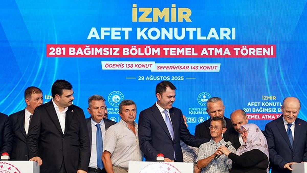 İzmir Ödemiş’te afet konutlarının temeli atıldı! Bakan Kurum: 1 yıl içinde tüm evleri teslim edeceğiz