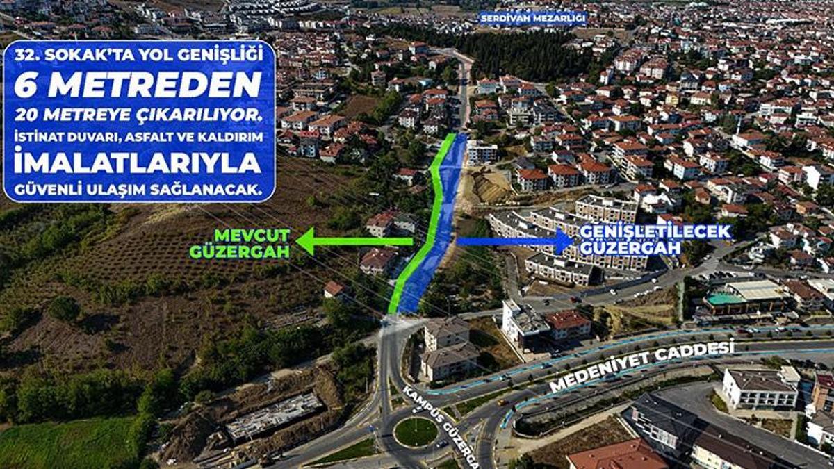 Sakarya'nın trafik yükünü hafifletecek hamle! Güzergahın genişliği 20 metreye çıkıyor
