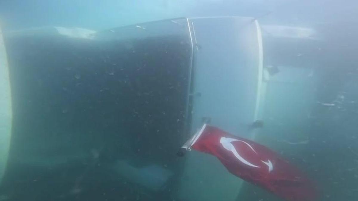 Zonguldak'ta denizde batan 40 milyon liralık yatın su altı görüntüleri ortaya çıktı