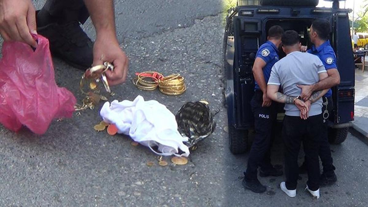 Şanlıurfa'da film gibi kovalamaca! Poşet dolusu altınlar yerlere saçıldı