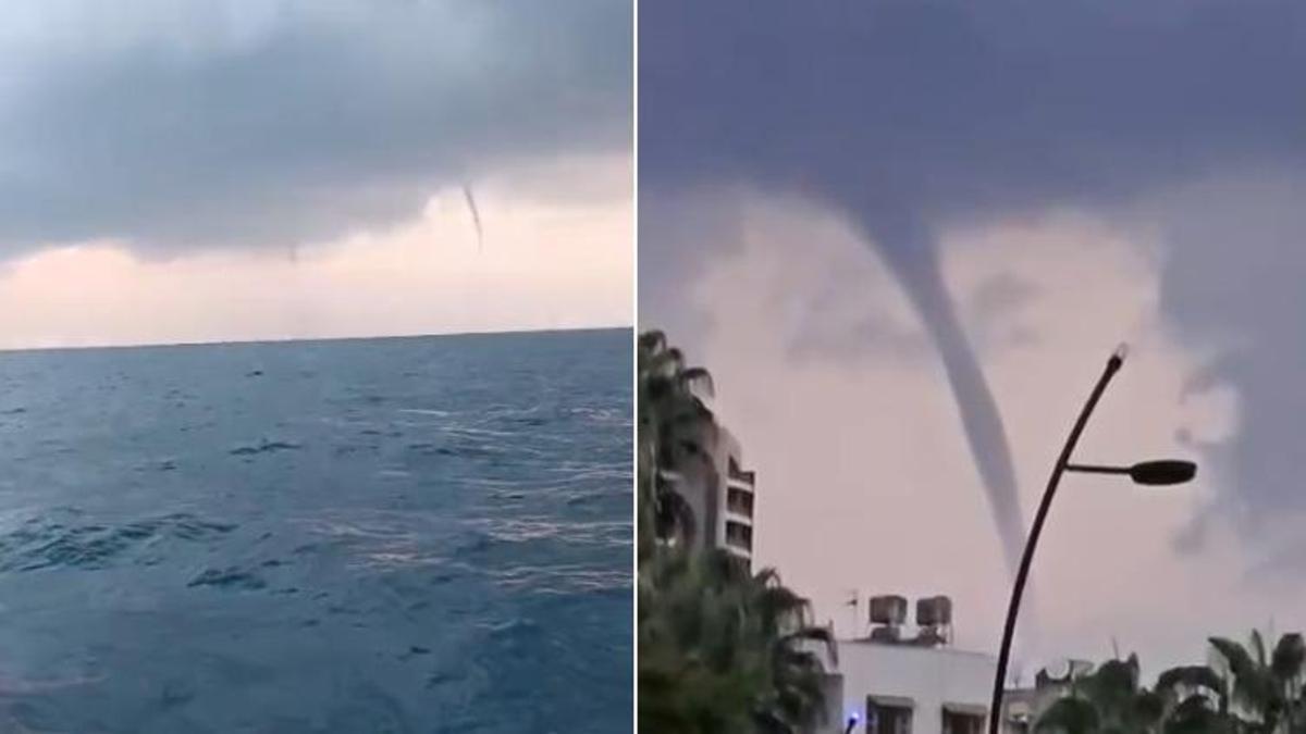 İskenderun’da denizde hortum paniği! Kameralara yansıdı