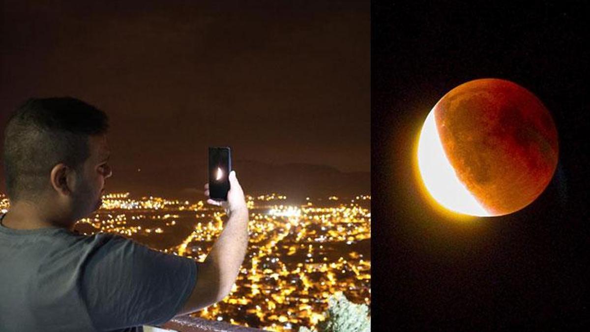 82 dakika sürdü, birçok ilde izlendi! Kanlı Ay tutulması görsel şölen oluşturdu